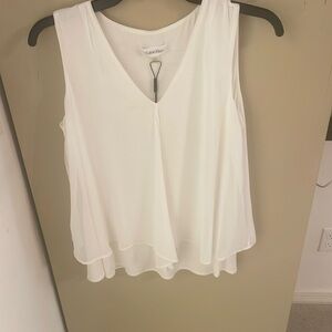 Calvin Klein Blouse, Size Medium, White